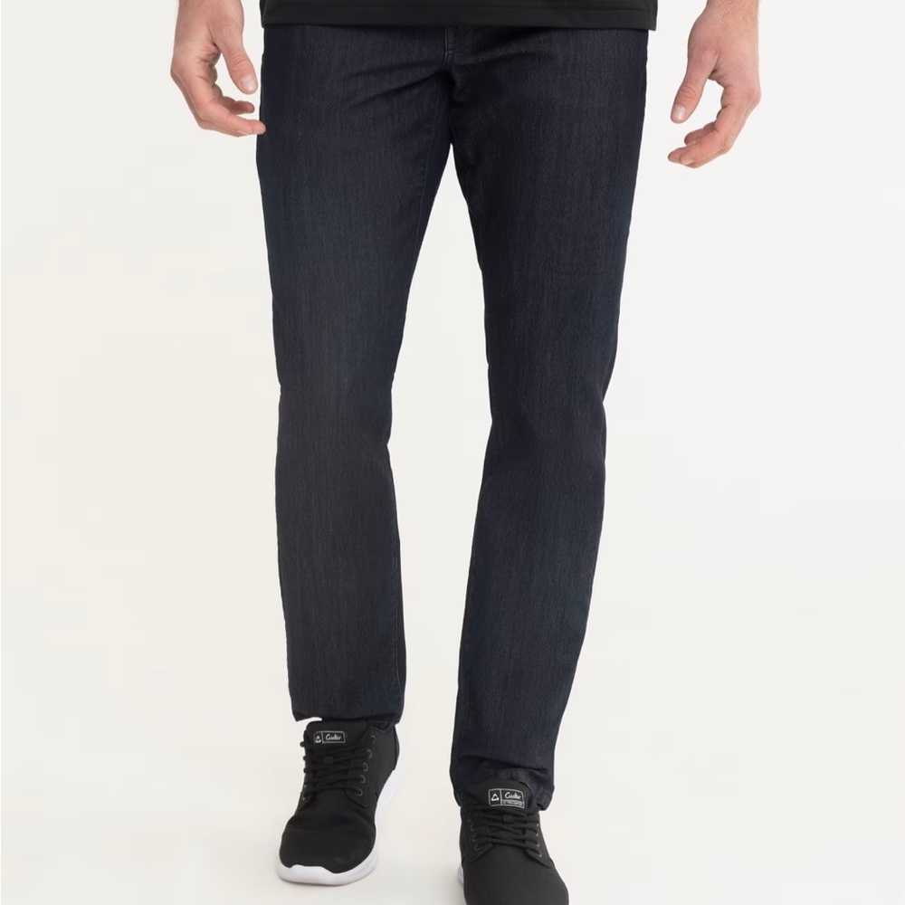 Travis Mathew Men's Straight Jeans in Dark Wash Navy